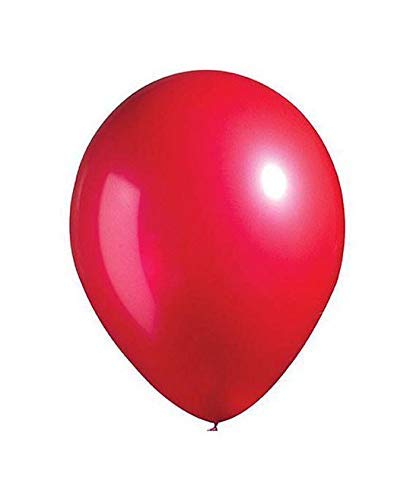 Red Metallic 10 Inch Rubber Balloons For Birthday Decoration 30 Pcs