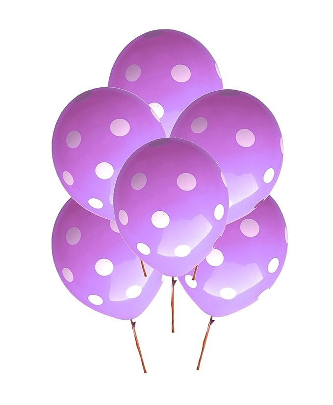 Purple Polka Dot Printed Balloon (Pack of 25)