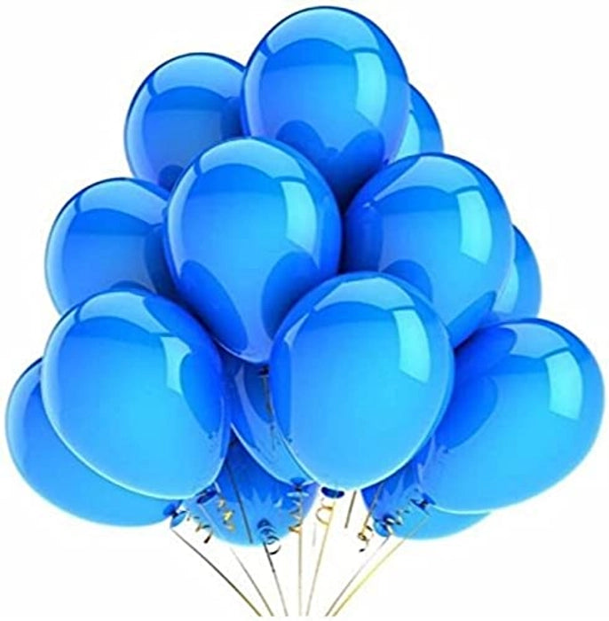 Light Blue Metallic 10 Inch Rubber Balloons For Birthday Decoration 30 Pcs