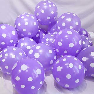 Purple Polka Dot Printed Balloon (Pack of 25)