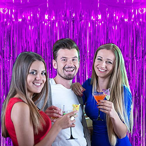 Foil Curtain PURPLE ( 3 Ft By 6 Ft  ) - Pack Of 2