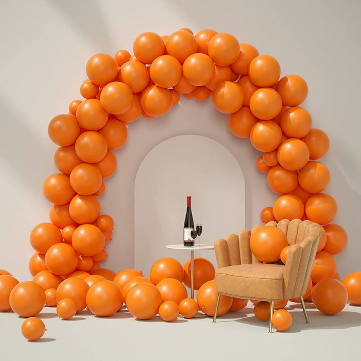 Orange of Purple Metallic 10 Inch Rubber Balloons For Birthday Decoration 30 Pcs