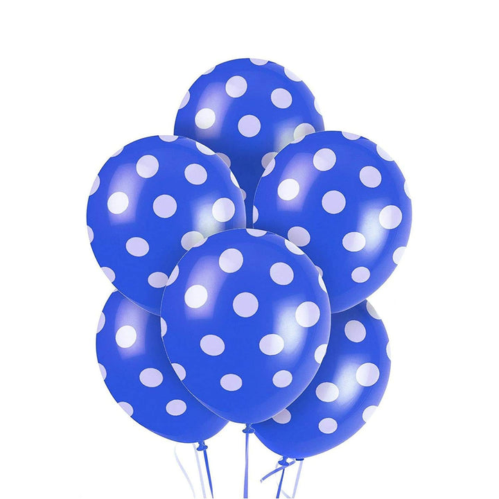 Dark Blue Polka Dot Printed Balloon (Pack of 25)