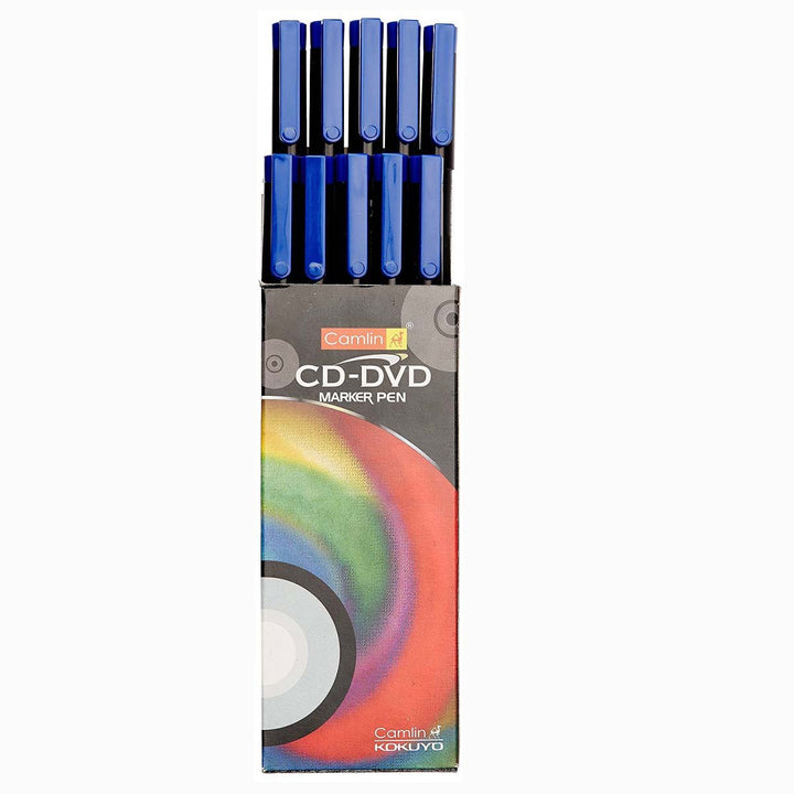 Camlin CD - DVD Marker Pen, Blue - Pack of 10
