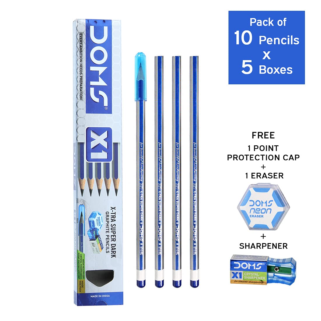 Doms X1 extra dark pencil 10 pc – Goyalbazaar