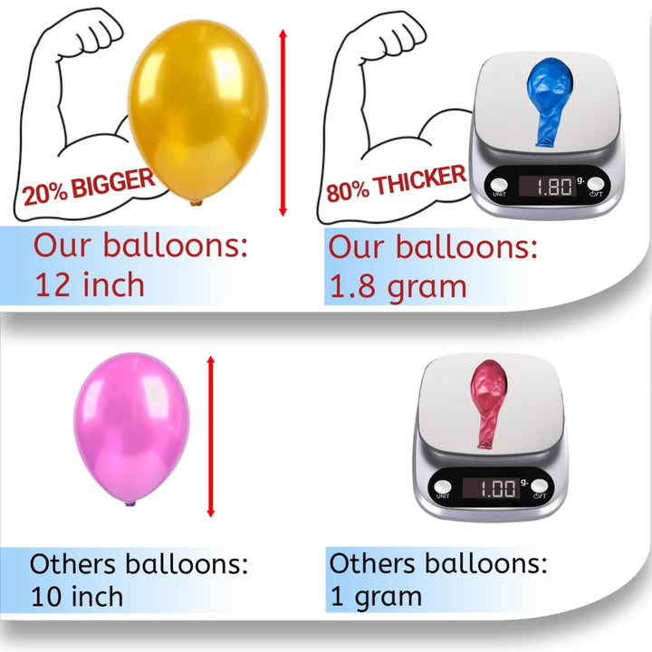 Rose Gold Metallic 10 Inch Rubber Balloons For Birthday Decoration 30 Pcs