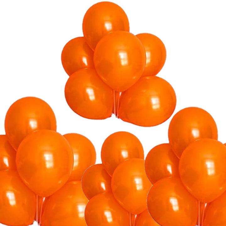 Orange of Purple Metallic 10 Inch Rubber Balloons For Birthday Decoration 30 Pcs