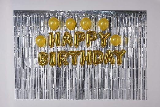 Foil Curtain SILVER ( 3 Ft By 6 Ft  ) - Pack Of 2