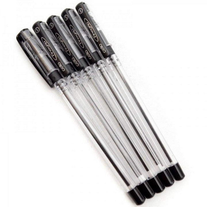 Cello Finegrip Black Ball Pen  5 Pcs