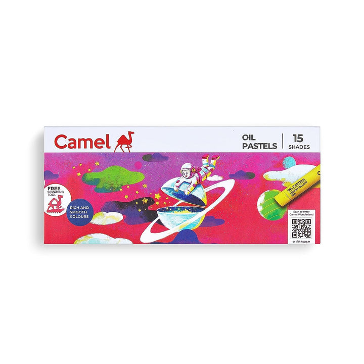 Camel Oil Pastel + Free 1 Drawing Pencil - 15 Shades