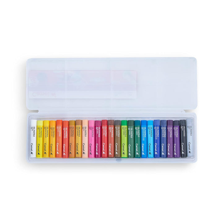 Camel Oil Pastel with Reusable Plastic Box - 25 Shades