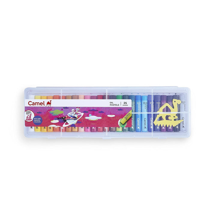 Camel Oil Pastel with Reusable Plastic Box - 25 Shades