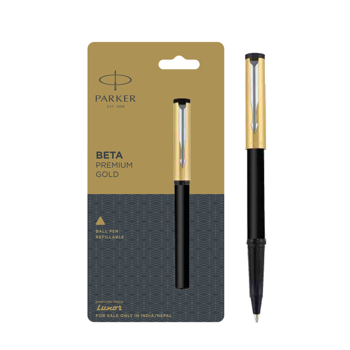 Parker Beta Premium Ball Pen - Body Color Golden - Ink Color Blue