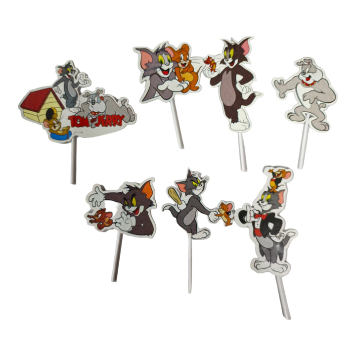 Tom and Jerry Theme Paper Cake Toppers