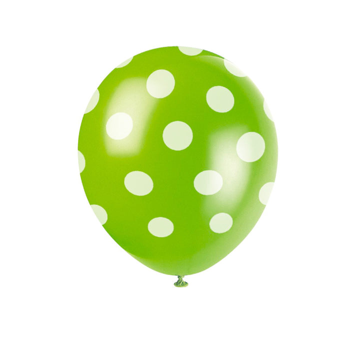 Green Polka Dot Printed Balloon (Pack of 25)