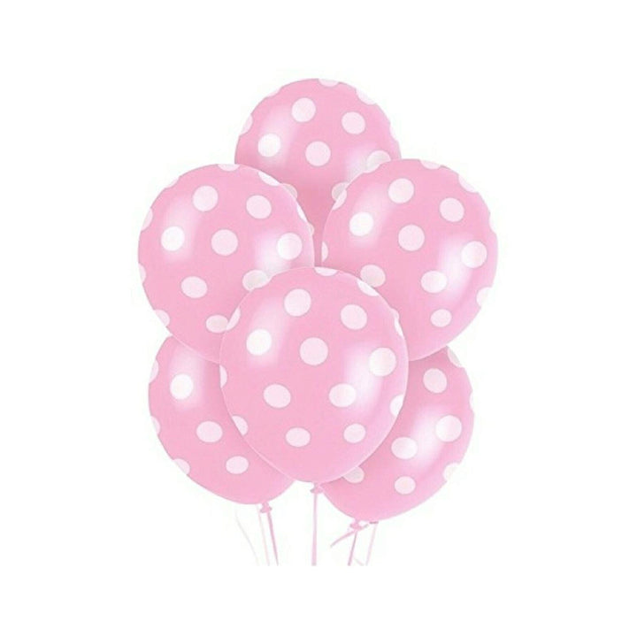 Pink Polka Dot Printed Balloon (Pack of 25)