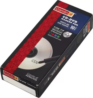 Camlin CD - DVD Marker Pen, Red - Pack of 10