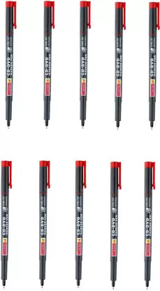 Camlin CD - DVD Marker Pen, Red - Pack of 10